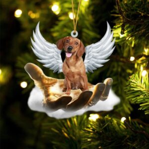 Dachshund On The Hands Of Jesus Ornament,…