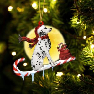 Dalmatian On The Candy Cane Christmas Ornament,…