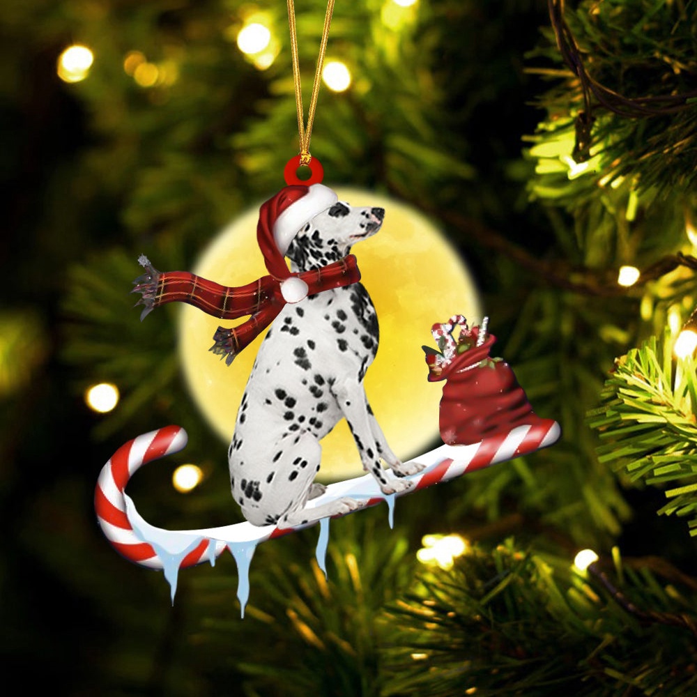 Dalmatian On The Candy Cane Christmas Ornament, Christmas Ornament, Dog Ornament, Xmas Dog Ornaments Dalmatian On The Candy Cane Christmas Ornament, Christmas Ornament, Dog Ornament, Xmas Dog Ornaments