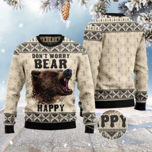 Don’T Worry Bear Happy Ugly Christmas Sweater,&hellip;