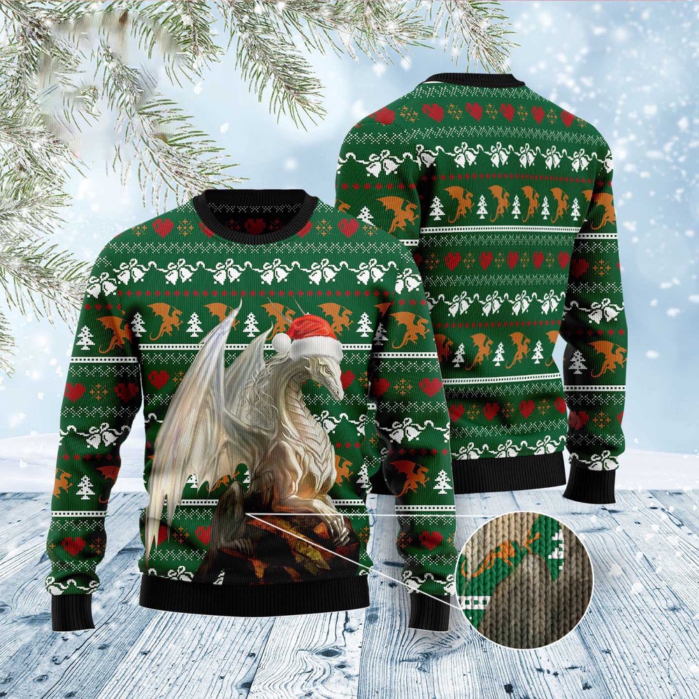 Dragon Nice Ugly Christmas Sweater, Christmas Sweater, Ugly Sweater, Funny Xmas Sweaters