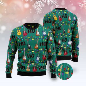 Electric Guitar Hohoho Ugly Christmas Sweater, Christmas&hellip;