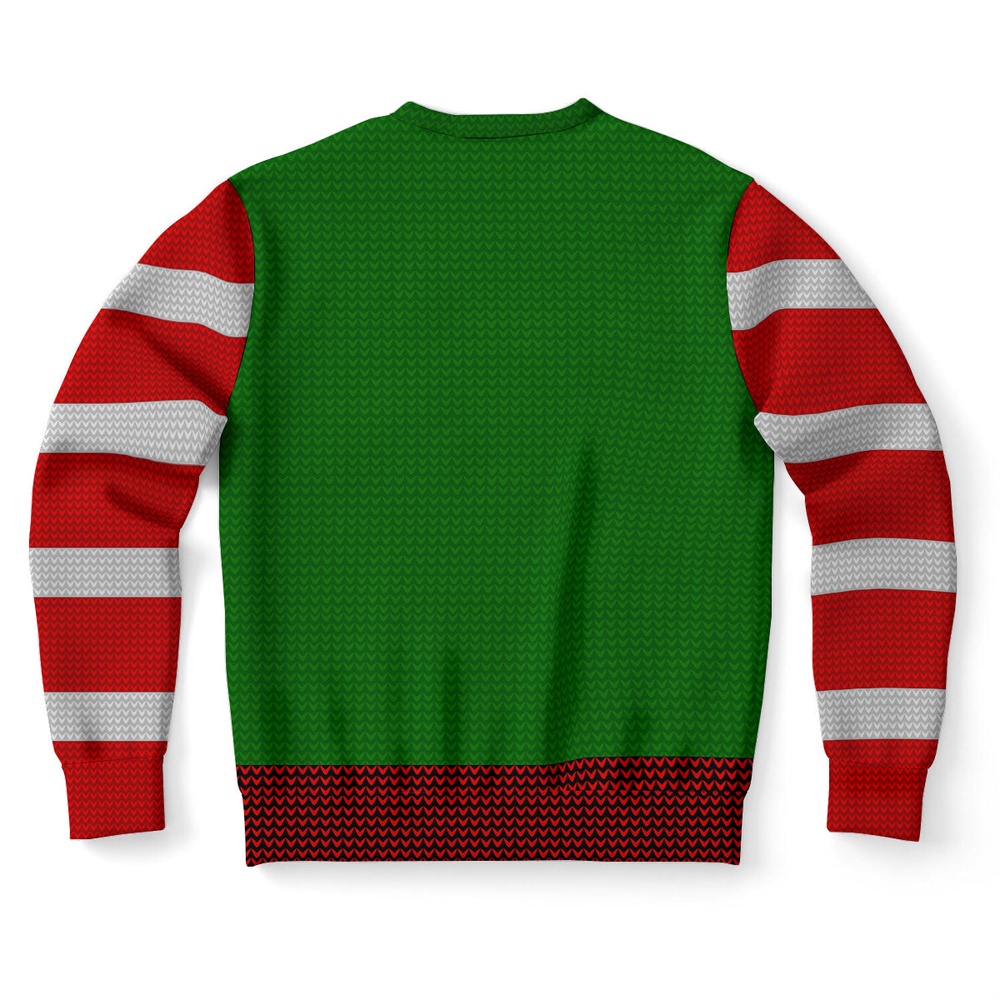 Elf Costume Print Ugly Christmas Sweater, Christmas Sweater, Ugly Sweater, Funny Xmas Sweaters