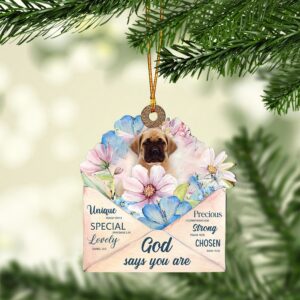 English-Mastiff God Says You Ornament, Christmas Ornament,…