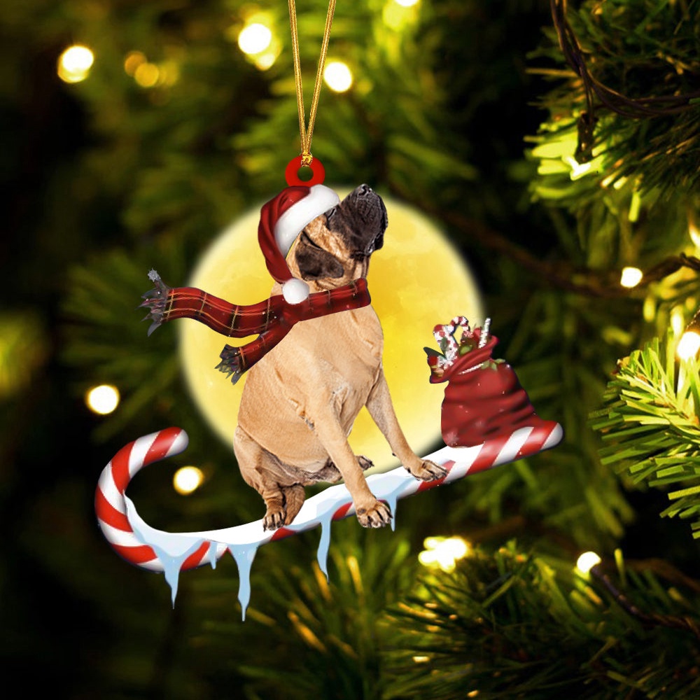 English-Mastiff On The Candy Cane Christmas Ornament, Christmas Ornament, Dog Ornament, Xmas Dog Ornaments English-Mastiff On The Candy Cane Christmas Ornament, Christmas Ornament, Dog Ornament, Xmas Dog Ornaments