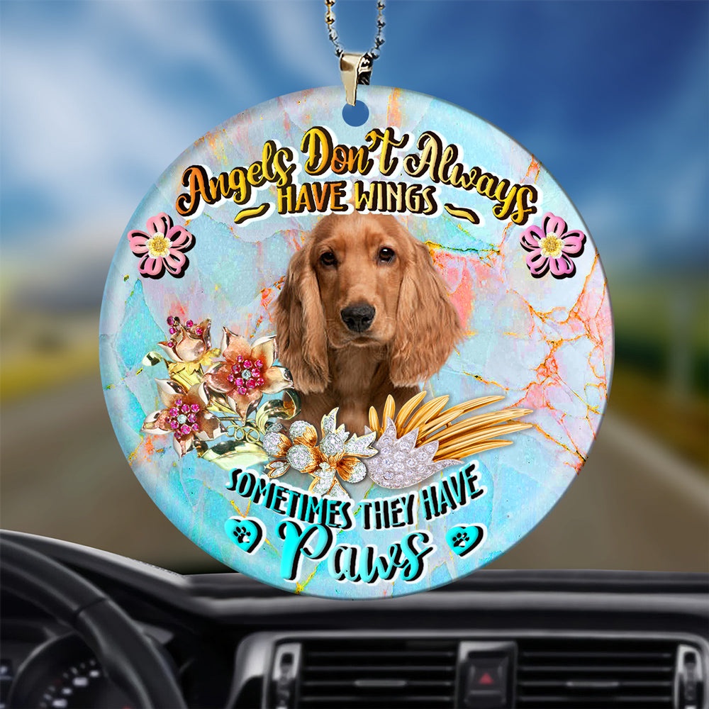 English Cocker Spaniel 2 Sometimes They Have Paws Ornament, Christmas Ornament, Dog Ornament, Xmas Dog Ornaments