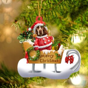 English Springer Spaniel Merry Christmas Ornament, Christmas…