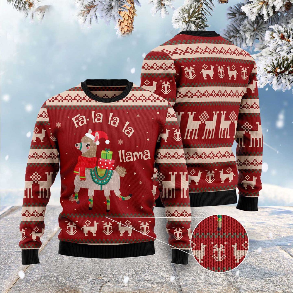 Fa-La-La-Llama Ugly Christmas Sweater, Christmas Sweater, Ugly Sweater, Funny Xmas Sweaters Fa-La-La-Llama Ugly Christmas Sweater, Christmas Sweater, Ugly Sweater, Funny Xmas Sweaters
