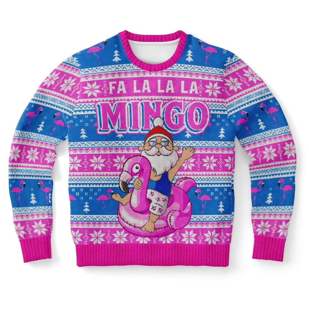 Fa La La La Mingo Santa Ugly Christmas Sweater, Christmas Sweater, Ugly Sweater, Funny Xmas Sweaters