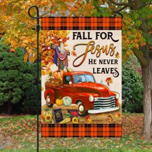 Fall Pumpkins Truck Flag Fall For Jesus He Never Leaves Halloween Thanksgiving Flag Halloween Flag Halloween Garden Flags Halloween House Flags 3 uoi3et.jpg