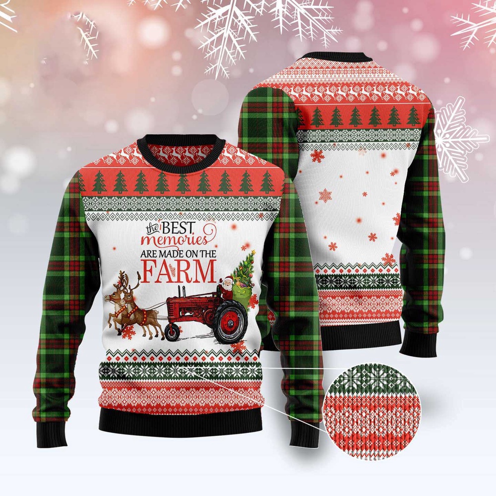 Farm Best Memories Ugly Christmas Sweater, Christmas Sweater, Ugly Sweater, Funny Xmas Sweaters