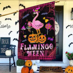 Flamingoween Trick Treat Halloween Flag, Halloween Flag,…