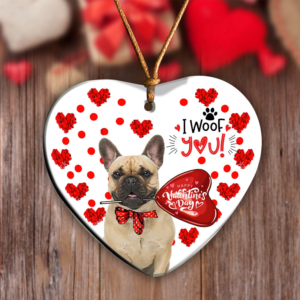 French Bulldog Happy Valentine’s Day Ornament, Christmas Ornament, Dog Ornament, Xmas Dog Ornaments French Bulldog Happy Valentine’s Day Ornament, Christmas Ornament, Dog Ornament, Xmas Dog Ornaments