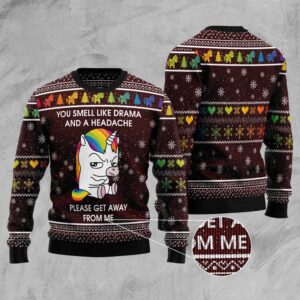 Funny Unicorn Ugly Christmas Sweater, Christmas Sweater,…