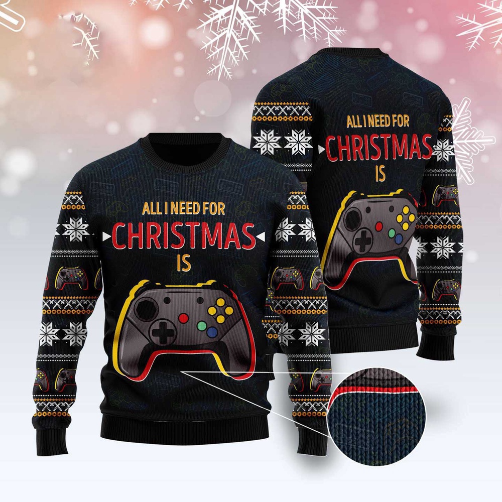 Games All I Need Ugly Christmas Sweater, Christmas Sweater, Ugly Sweater, Funny Xmas Sweaters Games All I Need Ugly Christmas Sweater, Christmas Sweater, Ugly Sweater, Funny Xmas Sweaters