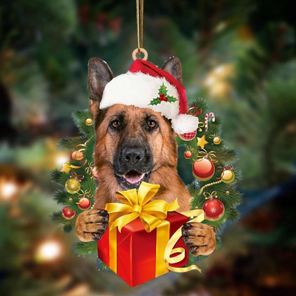 German Shepherd-Dogs give gifts Hanging Ornament, Christmas Ornament, Dog Ornament, Xmas Dog Ornaments German Shepherd-Dogs give gifts Hanging Ornament, Christmas Ornament, Dog Ornament, Xmas Dog Ornaments