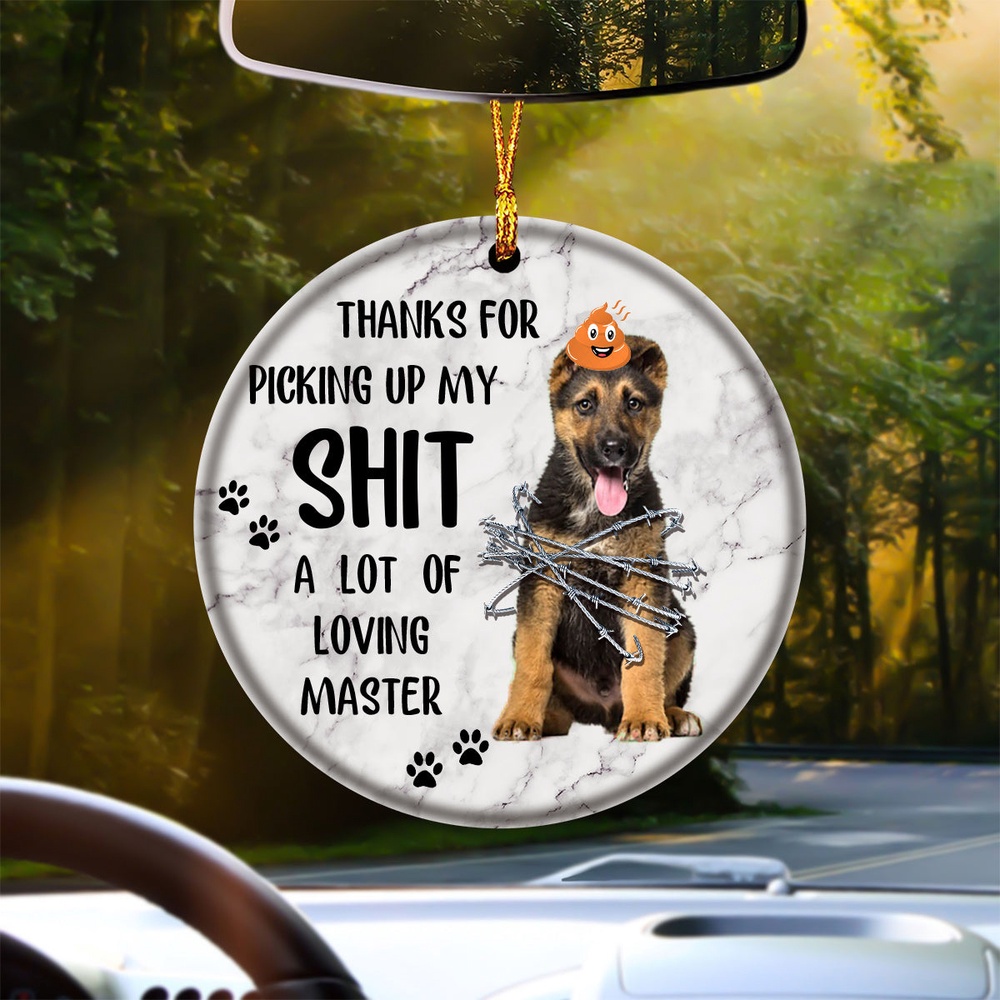 German Shepherd A Lot Of Loving Master Ornament, Christmas Ornament, Dog Ornament, Xmas Dog Ornaments