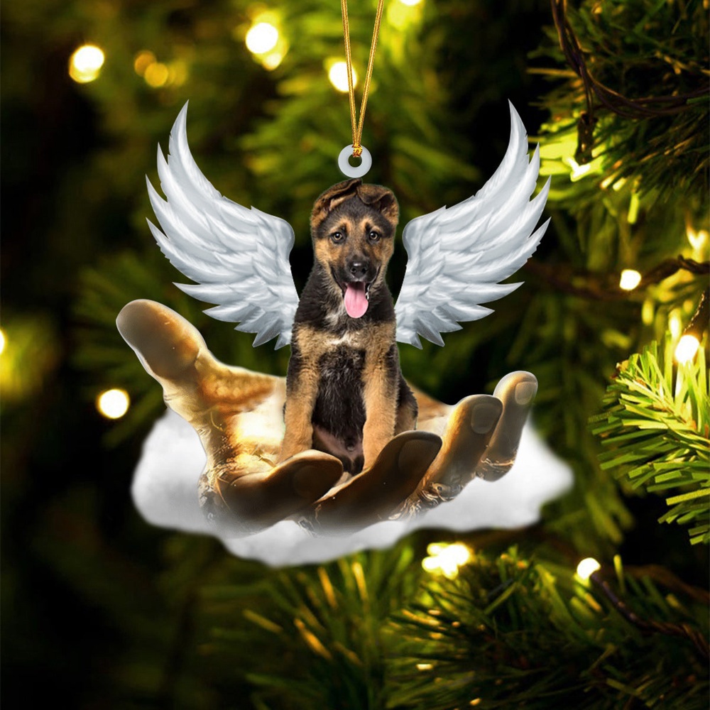 German Shepherd On The Hands Of Jesus Ornament, Christmas Ornament, Dog Ornament, Xmas Dog Ornaments German Shepherd On The Hands Of Jesus Ornament, Christmas Ornament, Dog Ornament, Xmas Dog Ornaments