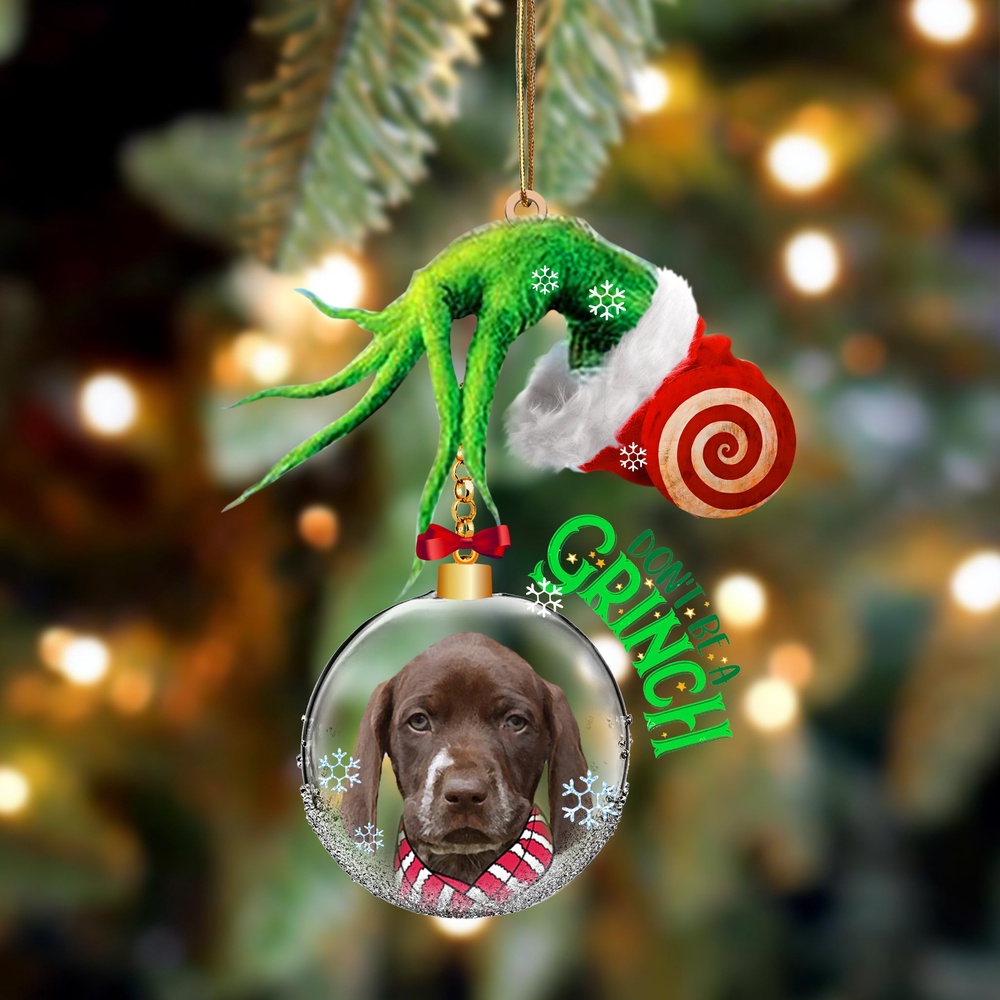 German Shorthaired Pointer Don’t Be A Grinch Christmas Ornament, Christmas Ornament, Dog Ornament, Xmas Dog Ornaments