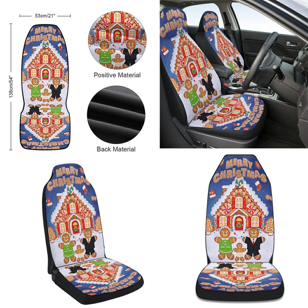 Gingerbread Merry Christmas Seat Cover Cars, Christmas Car Seat Cover, Car Seat Cover Gingerbread Merry Christmas Seat Cover Cars, Christmas Car Seat Cover, Car Seat Cover