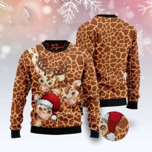 Giraffe Funny Ugly Christmas Sweater, Christmas Sweater,…