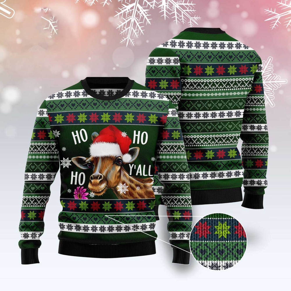 Giraffe Hohoho Y’All Ugly Christmas Sweater, Christmas Sweater, Ugly Sweater, Funny Xmas Sweaters Giraffe Hohoho Y’All Ugly Christmas Sweater, Christmas Sweater, Ugly Sweater, Funny Xmas Sweaters