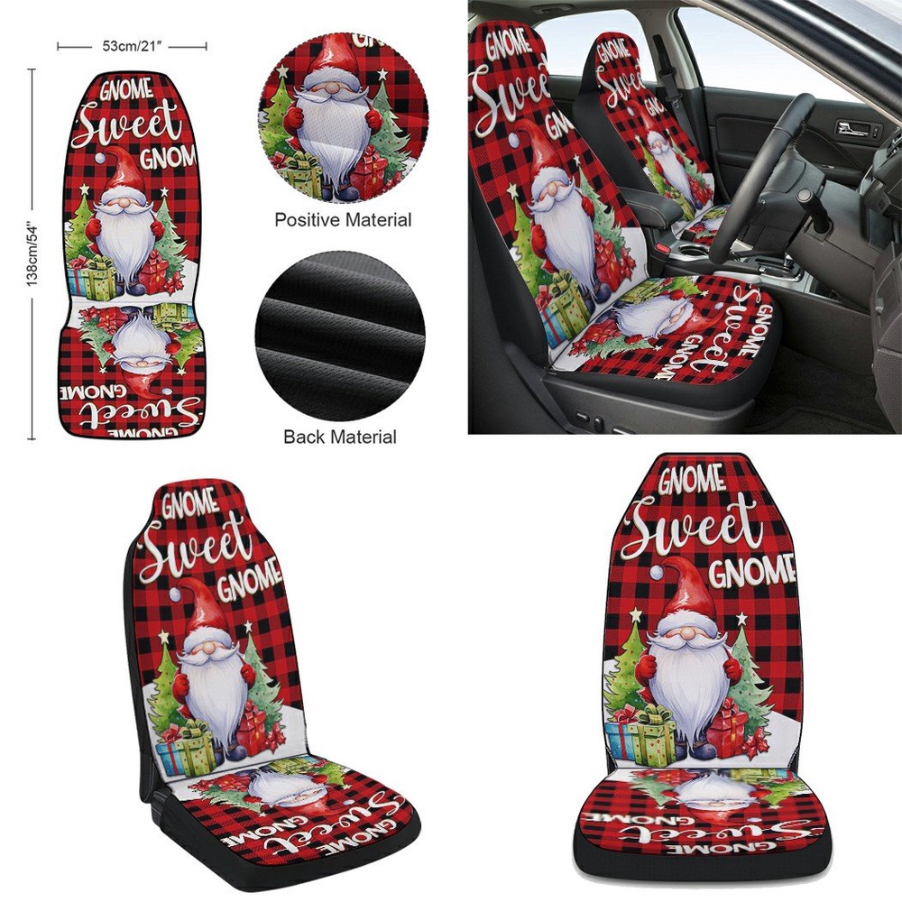 Gnome Sweet Gnome Christmas Seat Cover Cars, Christmas Car Seat Cover, Car Seat Cover Gnome Sweet Gnome Christmas Seat Cover Cars, Christmas Car Seat Cover, Car Seat Cover
