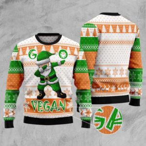 Go Vegan Ugly Christmas Sweater, Christmas Sweater,…