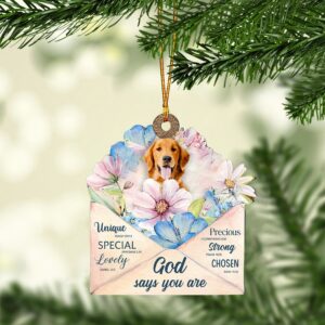 Golden-Retriever God Says You Ornament, Christmas Ornament,…
