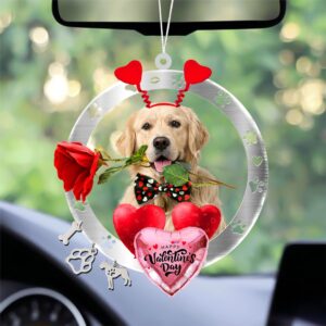 Golden Retriever 2 With Rose & Heart…