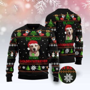 Golden Retriever Be Jolly Ugly Christmas Sweater,…