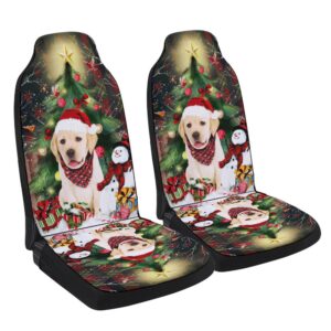 Golden Retriever Christmas American flag Seat Cover…