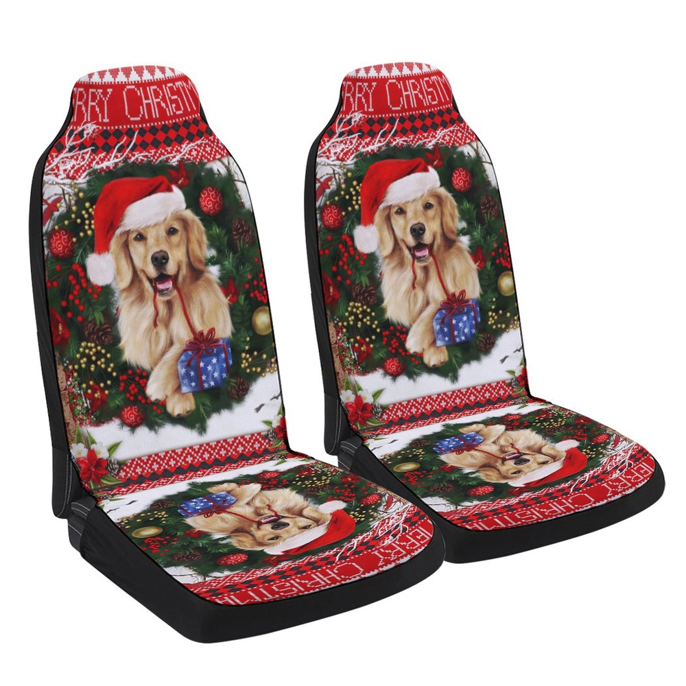 Golden Retriever Christmas Seat Cover Cars, Christmas Car Seat Cover, Car Seat Cover Golden Retriever Christmas Seat Cover Cars, Christmas Car Seat Cover, Car Seat Cover