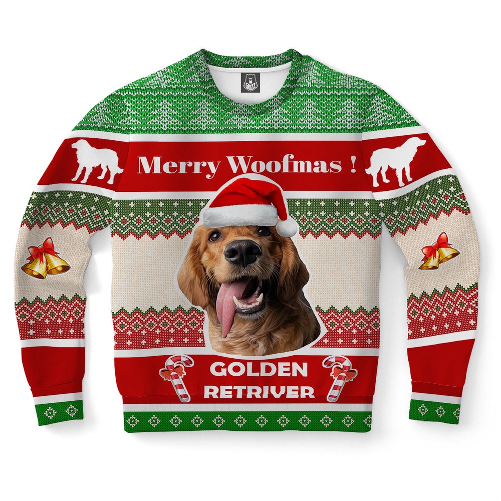 Golden Retriever Dog Ugly Christmas Sweater, Christmas Sweater, Ugly Sweater, Funny Xmas Sweaters