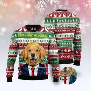 Golden Retriever Keep Christmas Great Ugly Christmas…