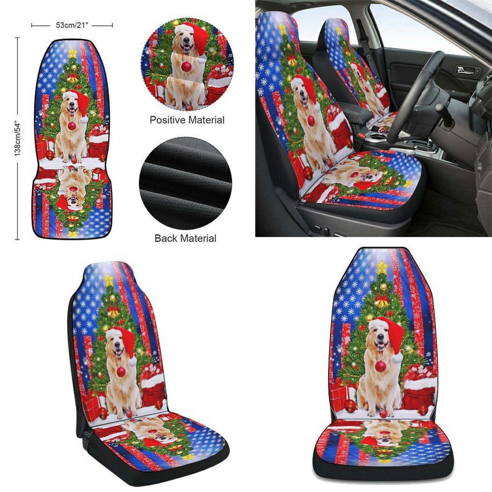 Golden Retriever Merry Christmas Seat Cover Cars, Christmas Car Seat Cover, Car Seat Cover Golden Retriever Merry Christmas Seat Cover Cars, Christmas Car Seat Cover, Car Seat Cover
