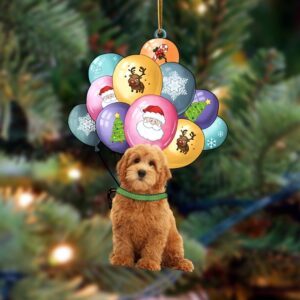 Goldendoodle(2) With Balloons Christmas Ornament, Christmas Ornament,…