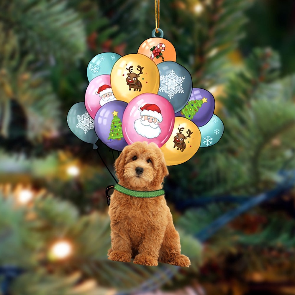 Goldendoodle(2) With Balloons Christmas Ornament, Christmas Ornament, Dog Ornament, Xmas Dog Ornaments Goldendoodle(2) With Balloons Christmas Ornament, Christmas Ornament, Dog Ornament, Xmas Dog Ornaments