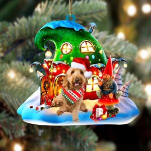 Goldendoodle With Rudolph’s House Christmas Ornament, Christmas…