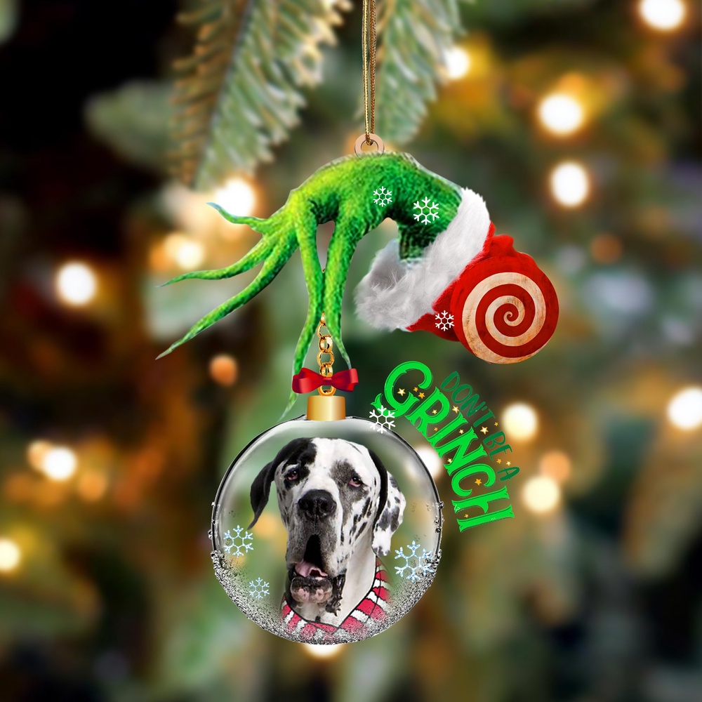 Great Dane Don’t Be A Grinch Christmas Ornament, Christmas Ornament, Dog Ornament, Xmas Dog Ornaments