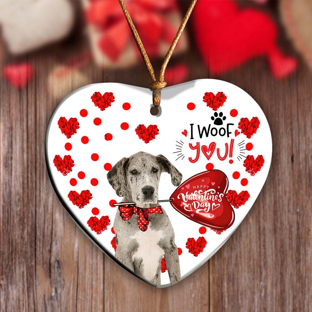 Great Dane Happy Valentine’s Day Ornament, Christmas Ornament, Dog Ornament, Xmas Dog Ornaments Great Dane Happy Valentine’s Day Ornament, Christmas Ornament, Dog Ornament, Xmas Dog Ornaments