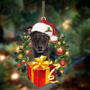 Greyhound-Dogs give gifts Hanging Ornament, Christmas Ornament,…