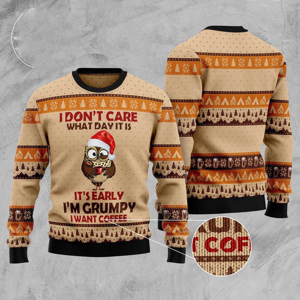Grumpy Owl Ugly Christmas Sweater, Christmas Sweater, Ugly Sweater, Funny Xmas Sweaters Grumpy Owl Ugly Christmas Sweater, Christmas Sweater, Ugly Sweater, Funny Xmas Sweaters