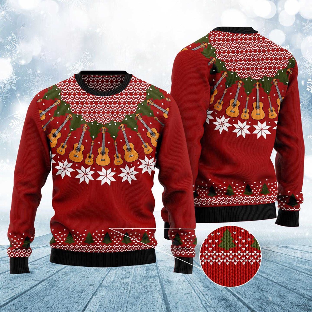 Guitar Lover Ugly Christmas Sweater, Christmas Sweater, Ugly Sweater, Funny Xmas Sweaters