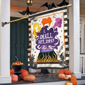 Halloween Three Witches I Smell Children Flag,…