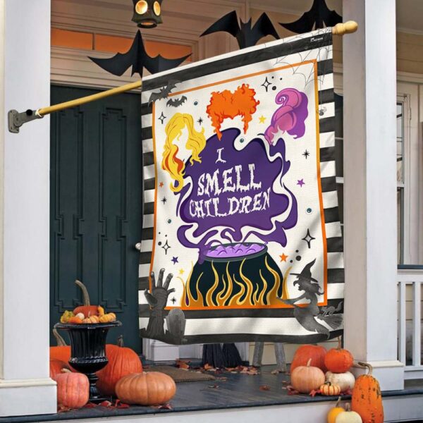 Halloween Three Witches I Smell Children Flag, Halloween Flag, Halloween Garden Flags, Halloween House Flags