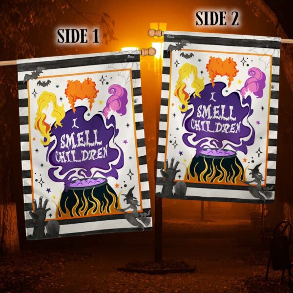 Halloween Three Witches I Smell Children Flag, Halloween Flag, Halloween Garden Flags, Halloween House Flags