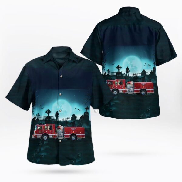 Halloween, Vancouver Fire Department, Vancouver WA Hawaiian Shirt, Halloween Hawaiian Shirt, Horror Hawaiian Shirt