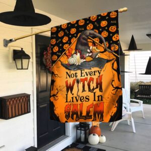 Halloween Witch Not Every Witch Lives in Salem Flag Halloween Flag Halloween Garden Flags Halloween House Flags 1 ayhoni.jpg