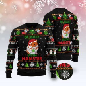 Hamster Be Jolly Ugly Christmas Sweater, Christmas…